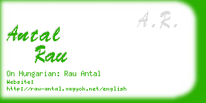 antal rau business card